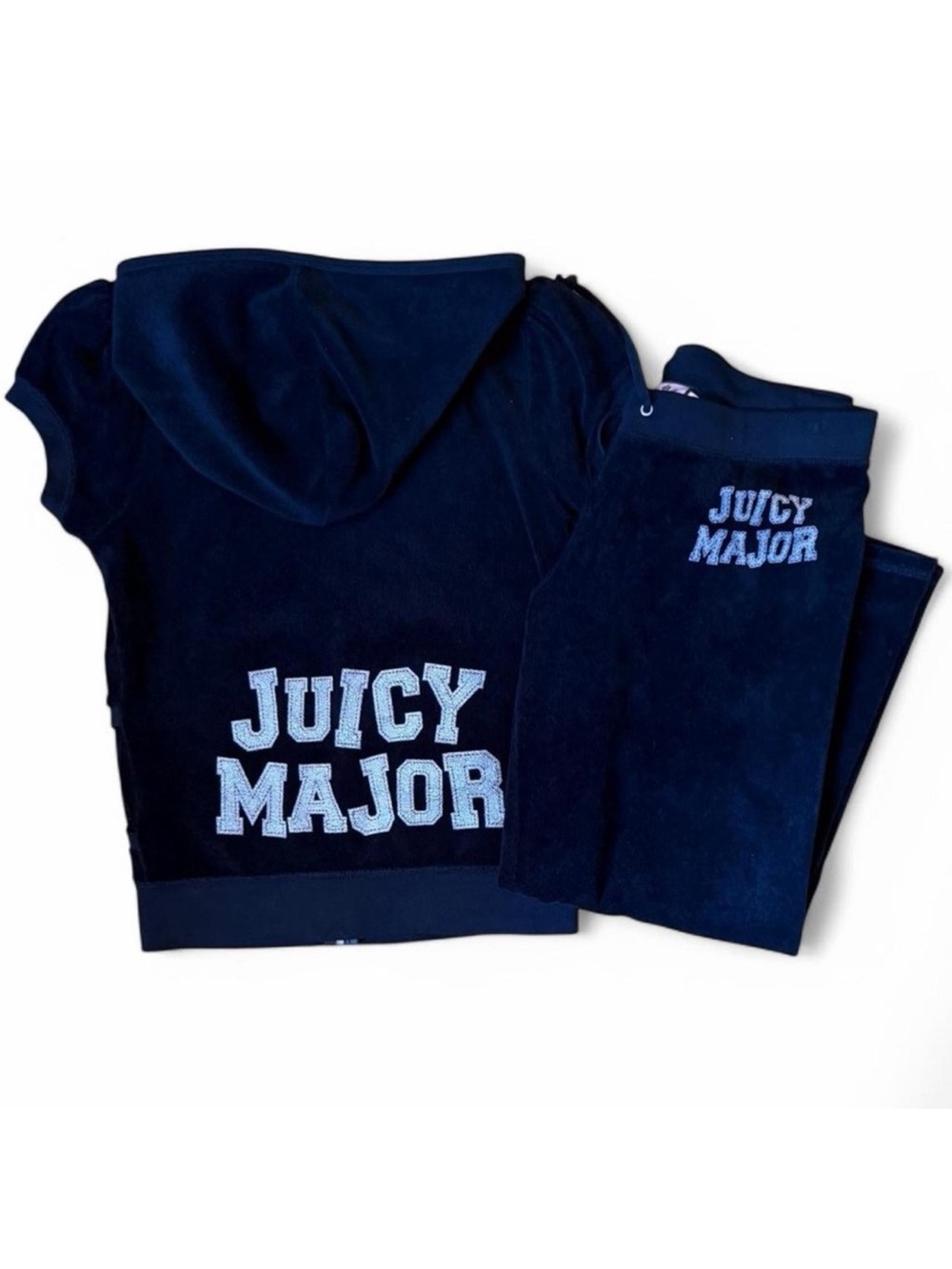 🖤🎓 Vintage Y2K Made in America Juicy Couture Terry Tracksuit JUICY MAJOR